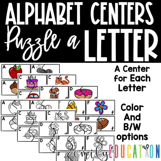 Alphabet Centers | Puzzle the Alphabet Letters A-Z 26 Centers