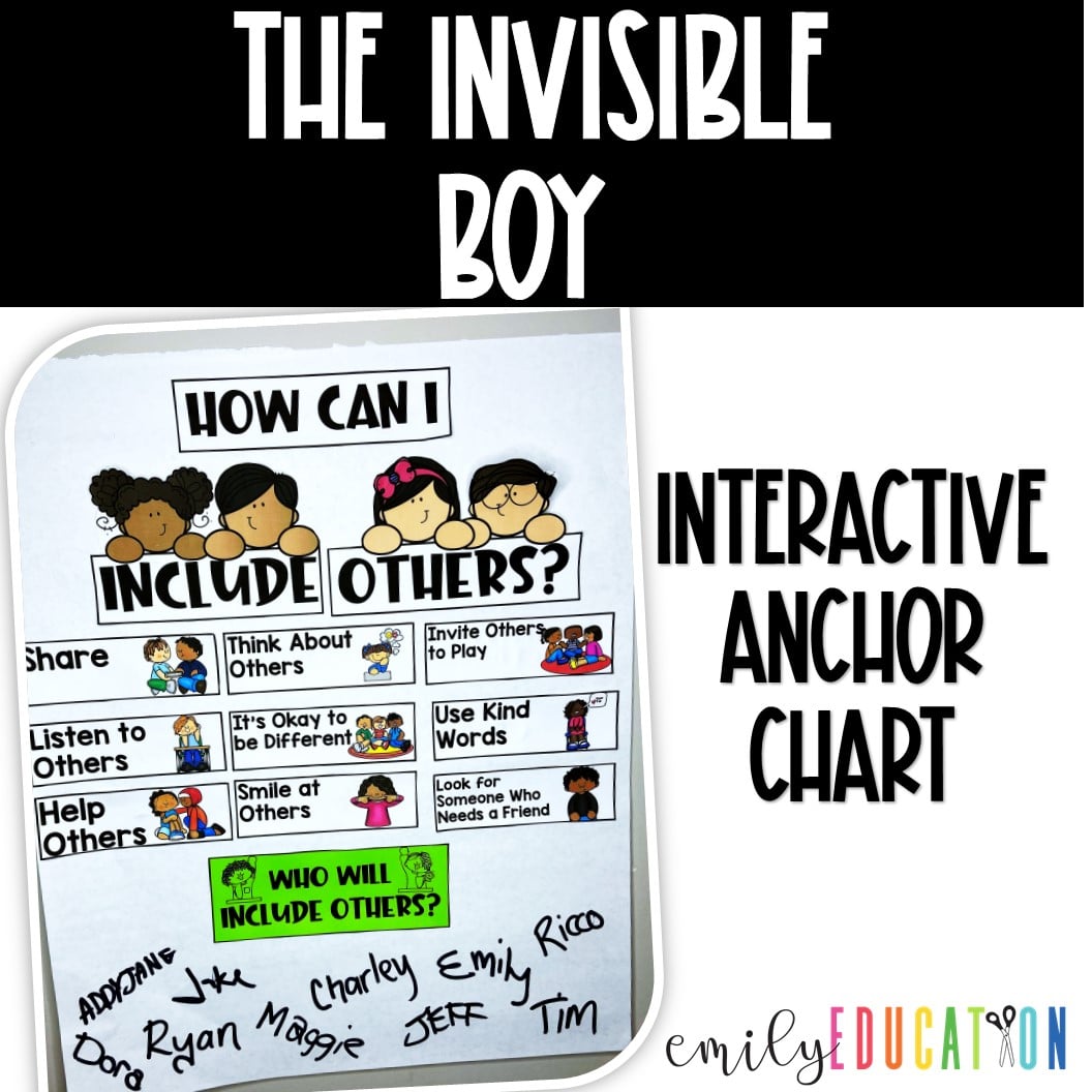 The Invisible Boy Activities Craft, Directed Drawing, Anchor Chart and more!