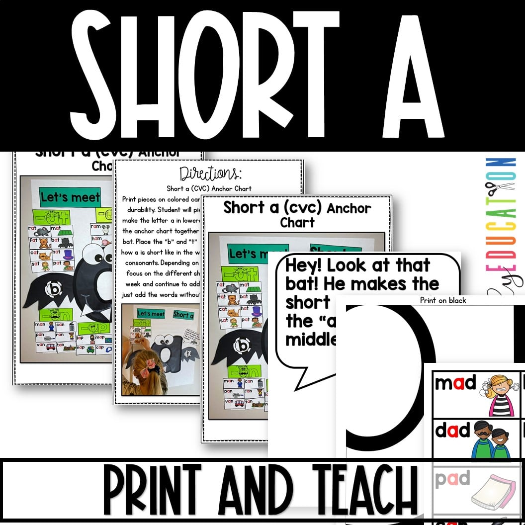 Short a CVC Interactive Anchor Chart