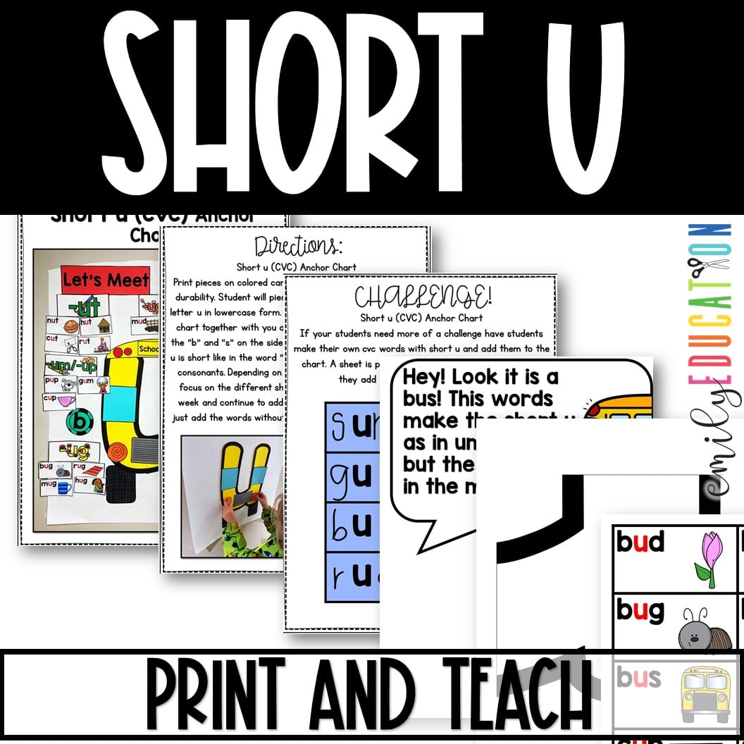 Short u CVC Interactive Anchor Chart