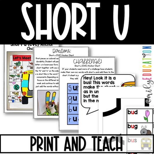 Short u CVC Interactive Anchor Chart