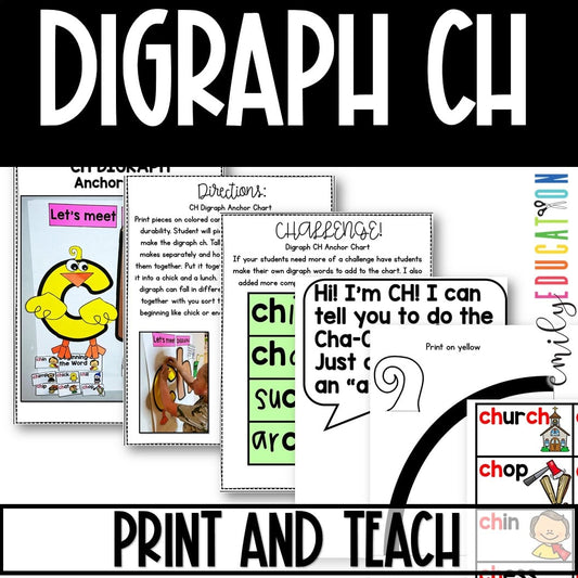 CH Digraph Phonics Interactive Anchor Chart