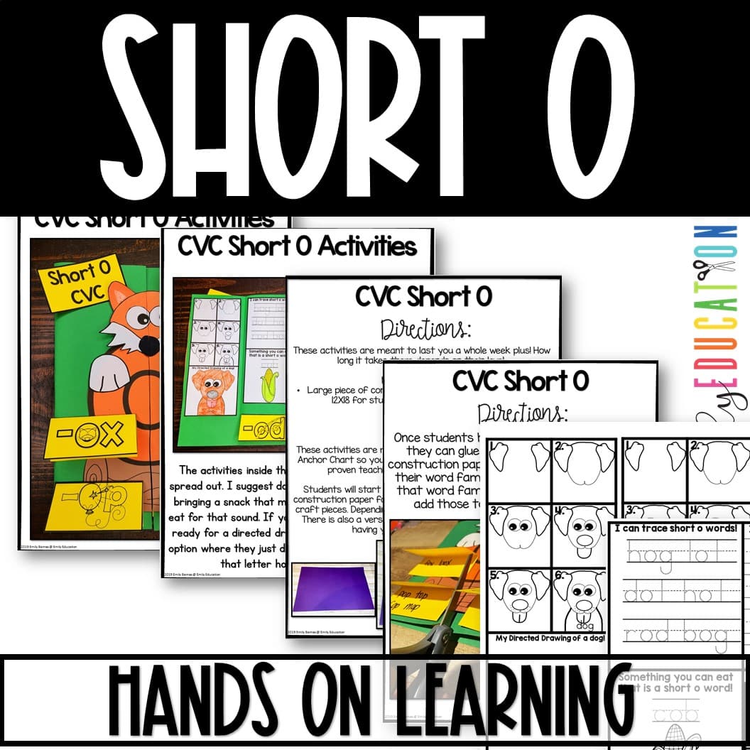 Short O CVC Craft and Directed Drawing