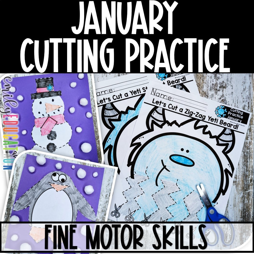 January Cutting Practice | Winter Scissor Skills