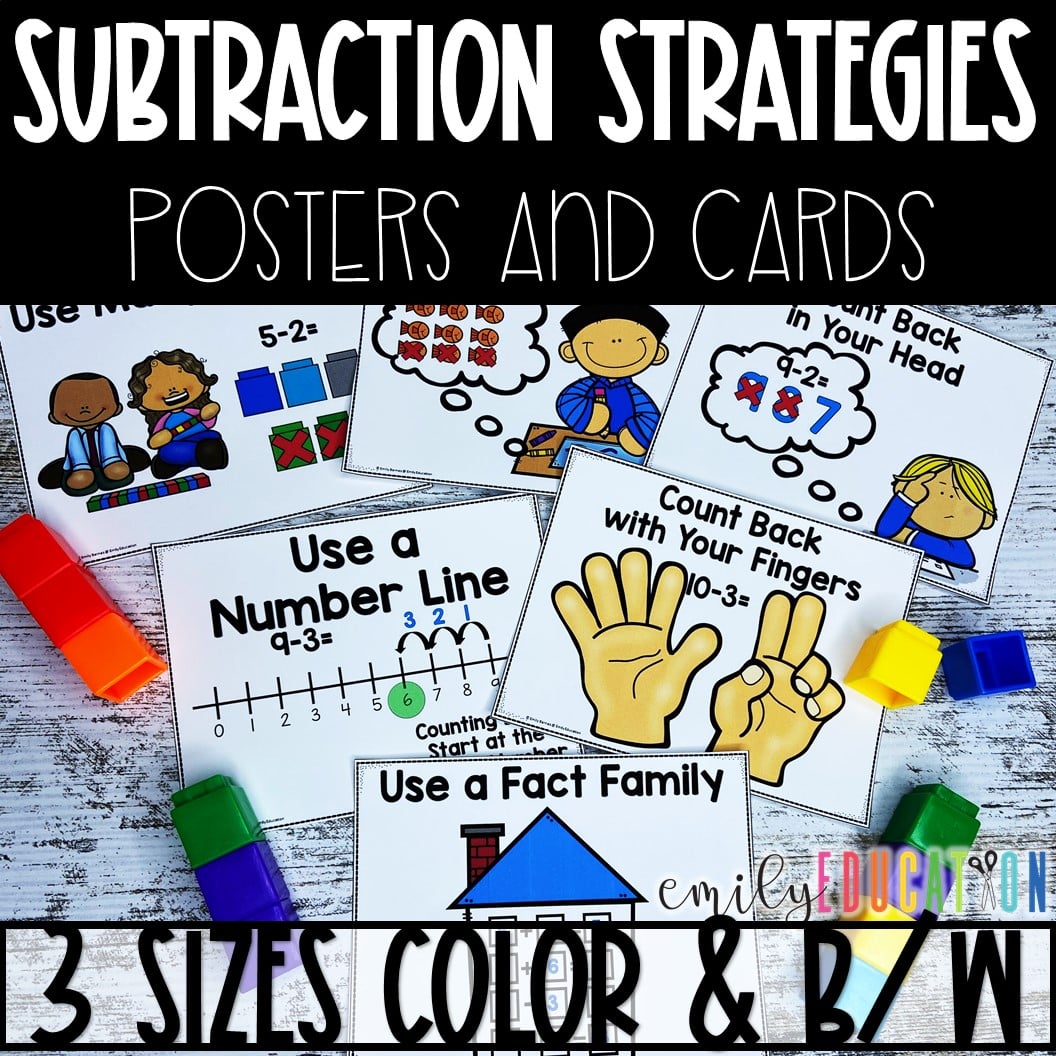 Subtraction Strategies Activities | Subtraction Strategies Posters