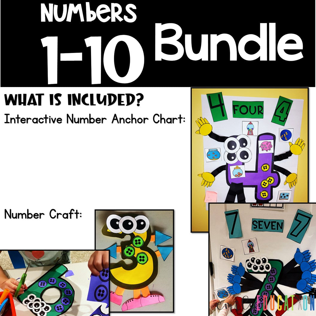 Numbers Sense Activities Number Writing Number Anchor Charts Recognition 1-10