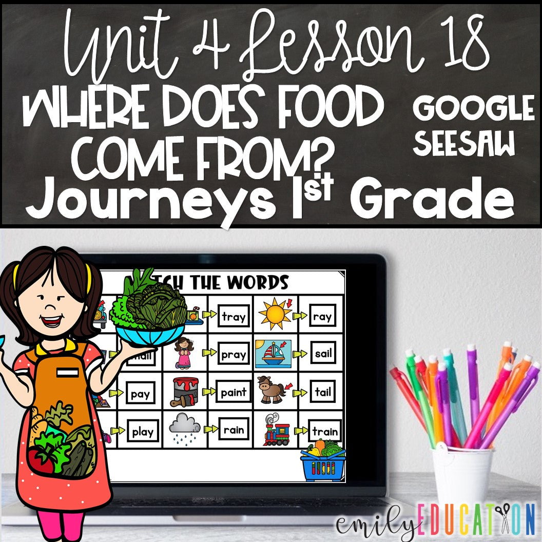 Journeys 1st Grade Unit 4 Google Seesaw Activities Bundle Distance Learning