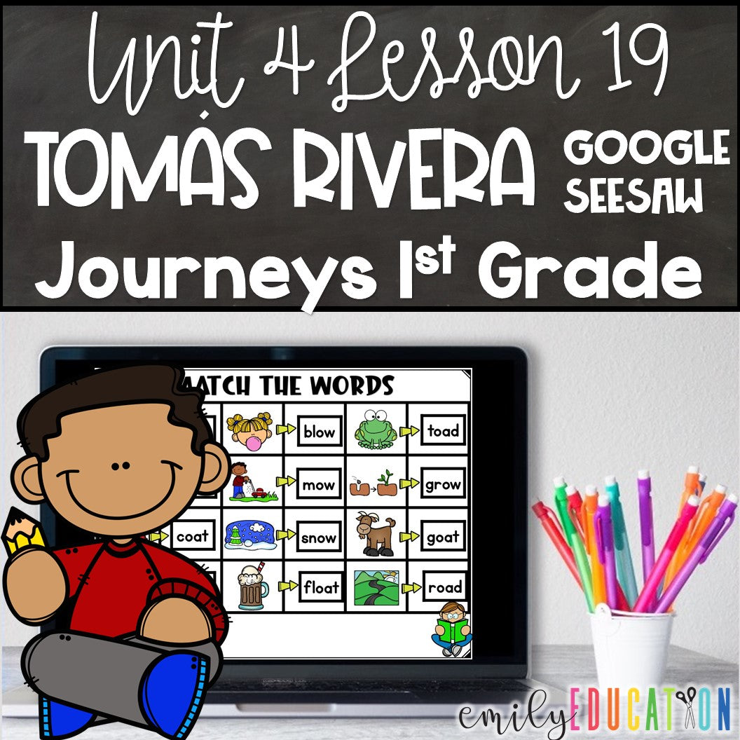 Tomas Rivera Lesson 19 Unit 4 Journeys 1st Grade Google Seesaw Activities