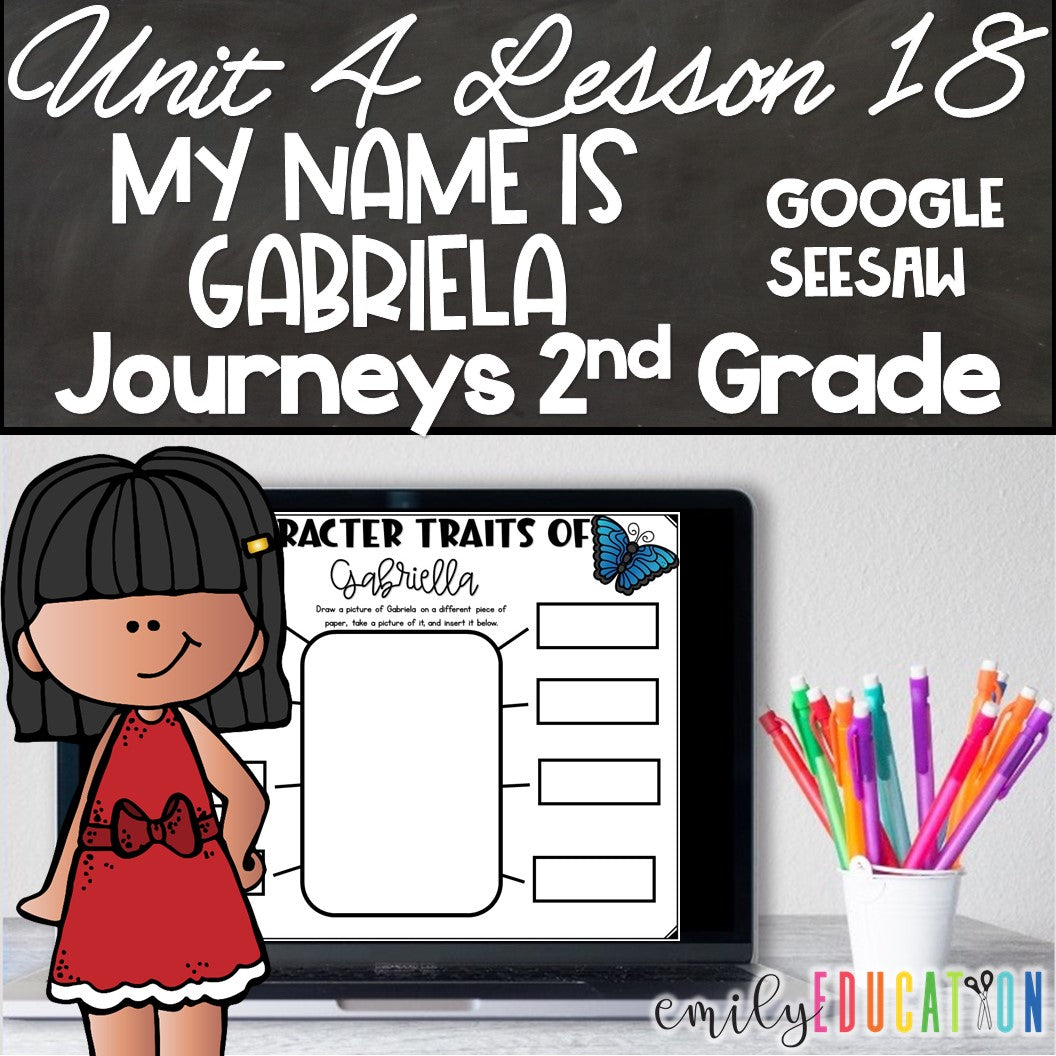 My Name is Gabriela Journeys 2nd Unit 4 Lesson 18 Seesaw Google Activities