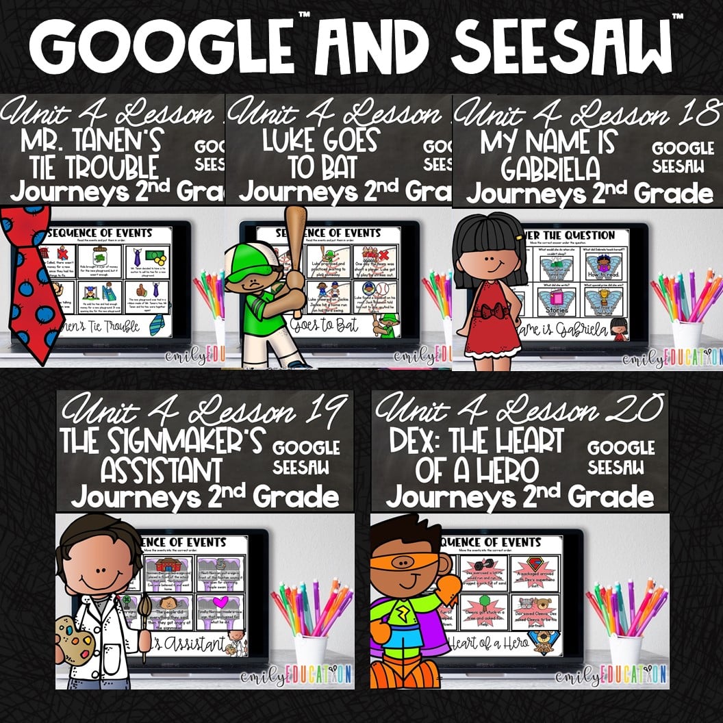 Journeys 2nd Grade Unit 4 Google and Seesaw Activities Bundle Distance Learning