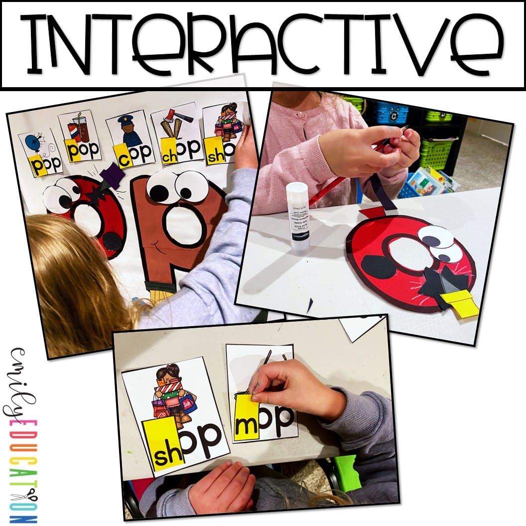 op Word Family Anchor Chart and Craft Activity