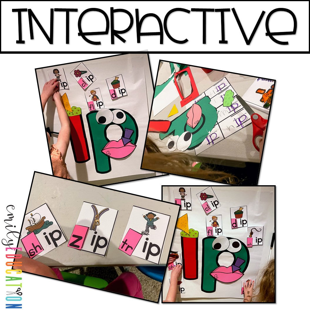 ip Word Family Anchor Chart and Craft Activity