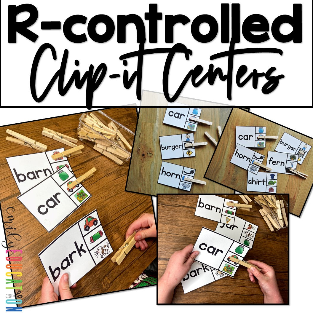 R Controlled Vowels Clip it Center Cards