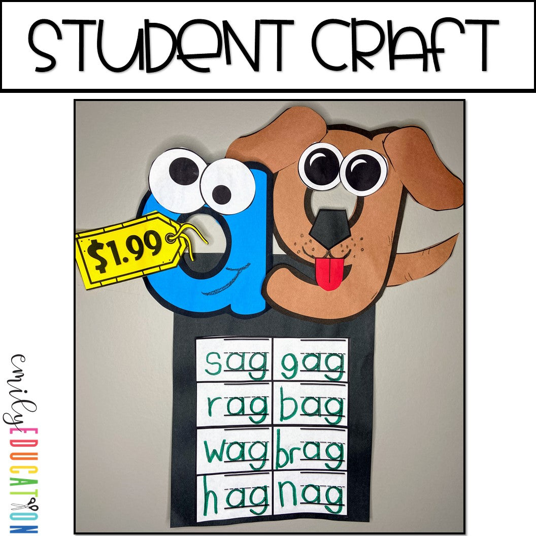 ag Word Family Anchor Chart and Craft Activity