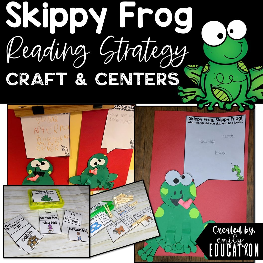 Skippy Frog Reading Strategy Anchor Chart and Activities Decoding