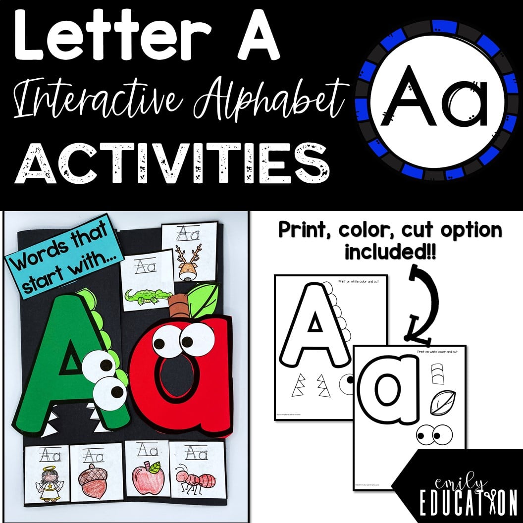 Letter A Alphabet Crafts and Directed Drawing