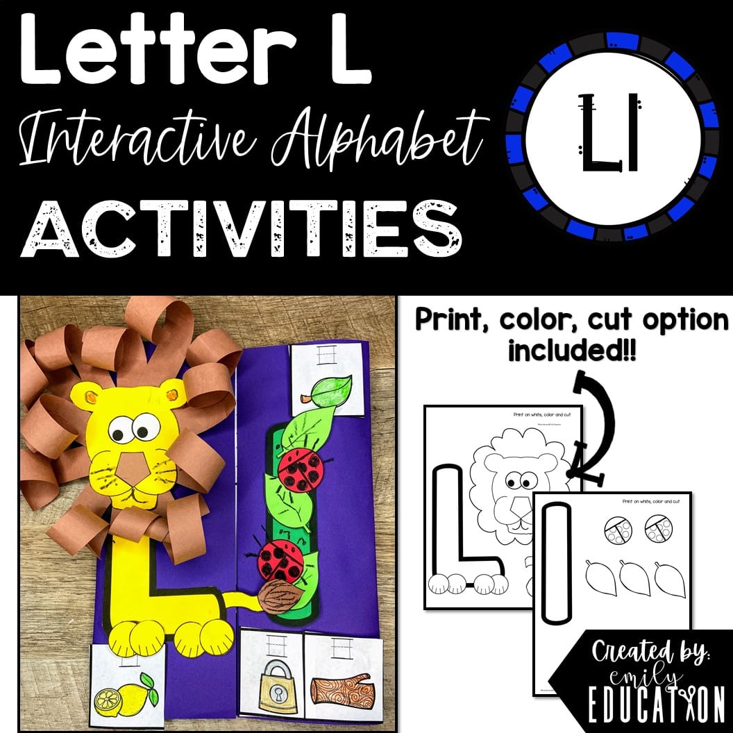 Letter L Alphabet Crafts and Directed Drawing