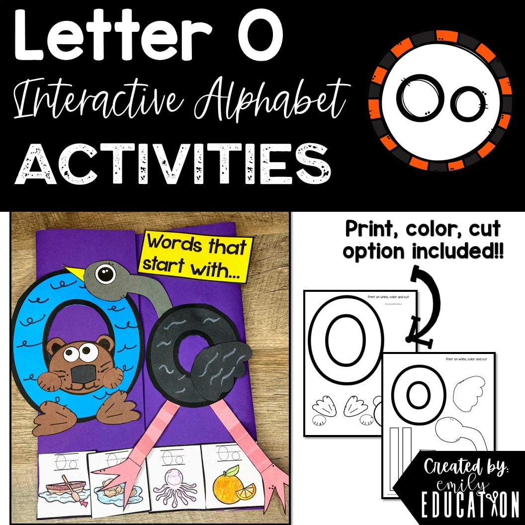 Letter O Alphabet Crafts and Directed Drawing