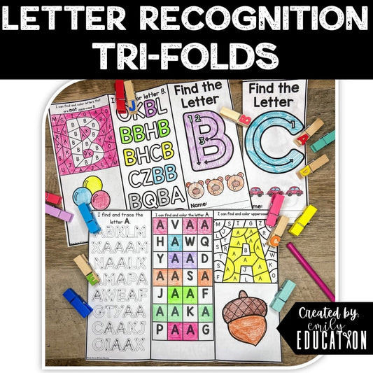 Alphabet Letter Recognition Trifold Activities