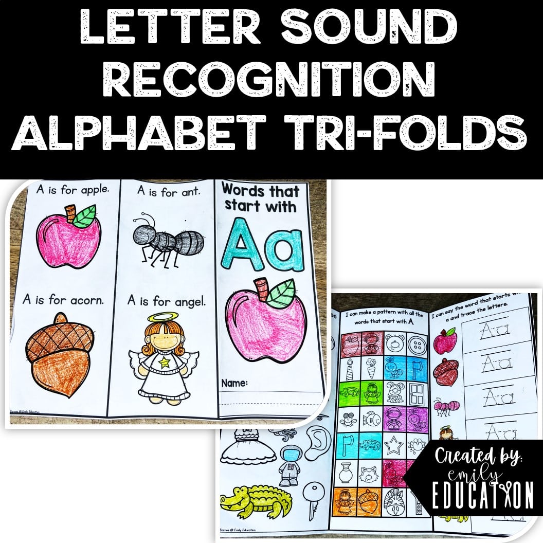 Alphabet Beginning Letter Sound Recognition Trifold Activities