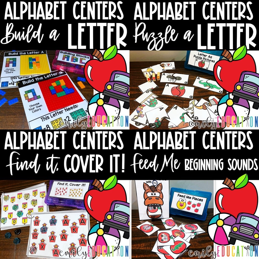 Alphabet Centers Bundle | Letter of the Week/Day Center Choice Board