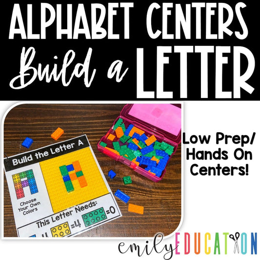 Alphabet Centers | Build a Letter A-Z Lowercase and Uppercase