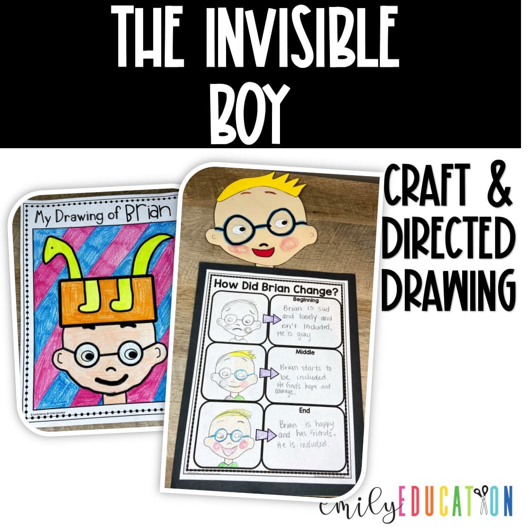 The Invisible Boy Activities Craft, Directed Drawing, Anchor Chart and more!