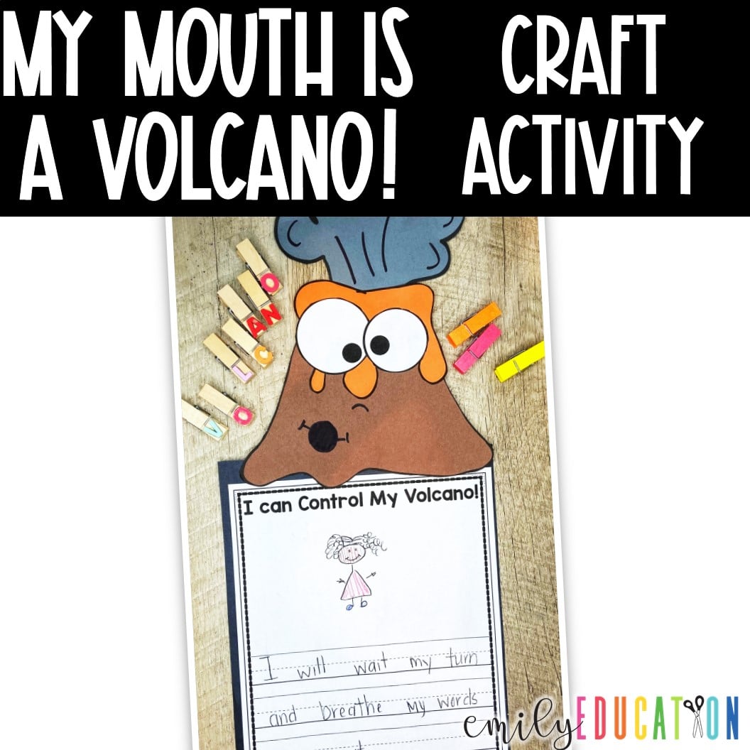 My Mouth is a Volcano! Activities Craft, Directed Drawing, Anchor Chart