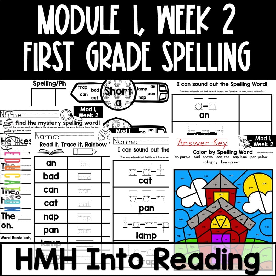 Spelling 1st Grade Module 1 BUNDLE HMH Into Reading Supplement