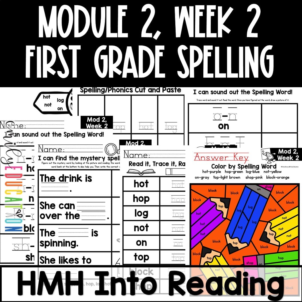 Spelling 1st Grade Module 2 BUNDLE HMH Into Reading Supplement