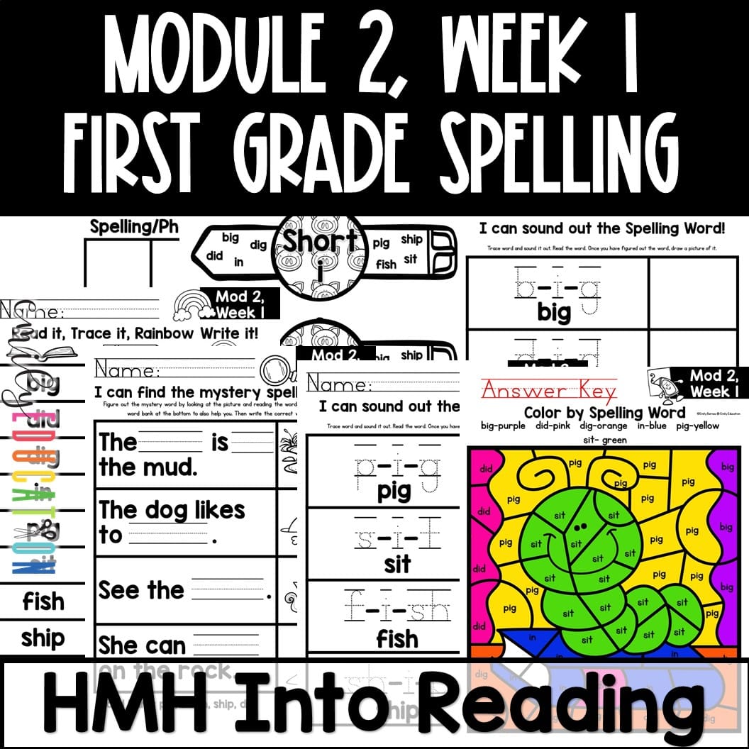 Spelling 1st Grade Module 2 BUNDLE HMH Into Reading Supplement