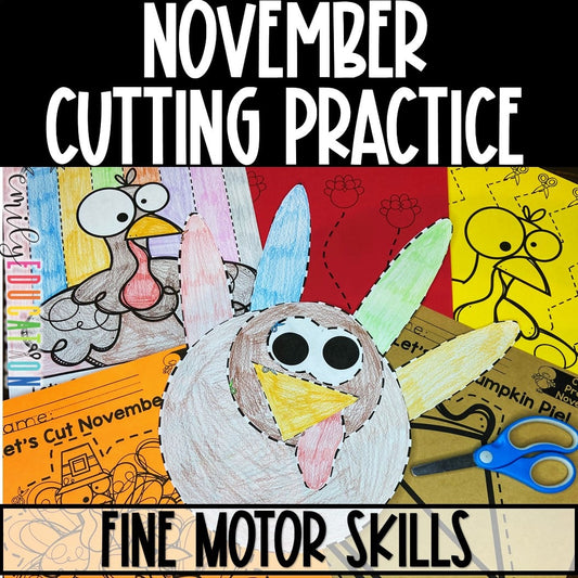 November Thanksgiving Cutting Practice Scissor Skills