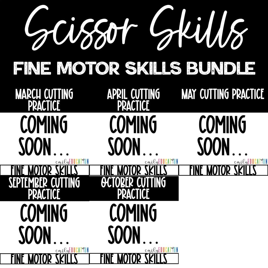 Scissor Skills Cutting Practice Growing Bundle