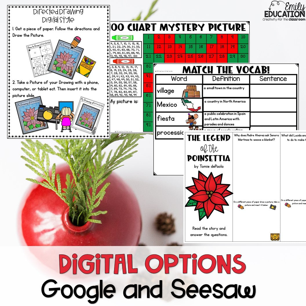 The Legend of the Poinsettia Google, Seesaw and Print