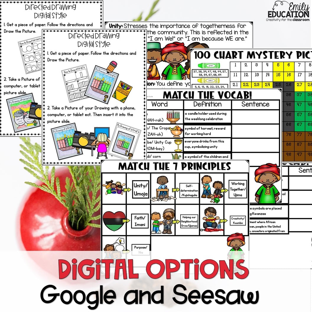 Kwanzaa Activities Print and Digital | Google and Seesaw