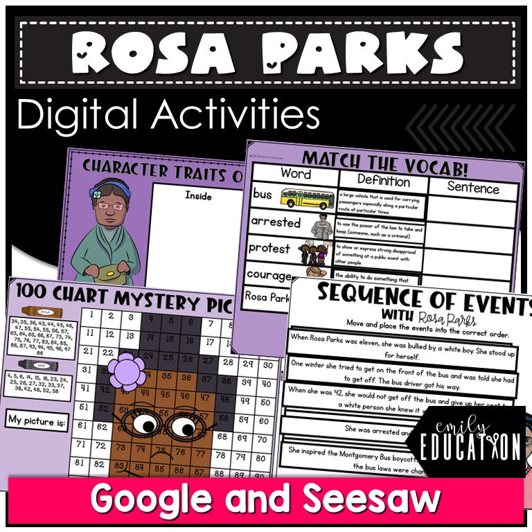 Rosa Parks Activities | Digital and Print | Google and Seesaw