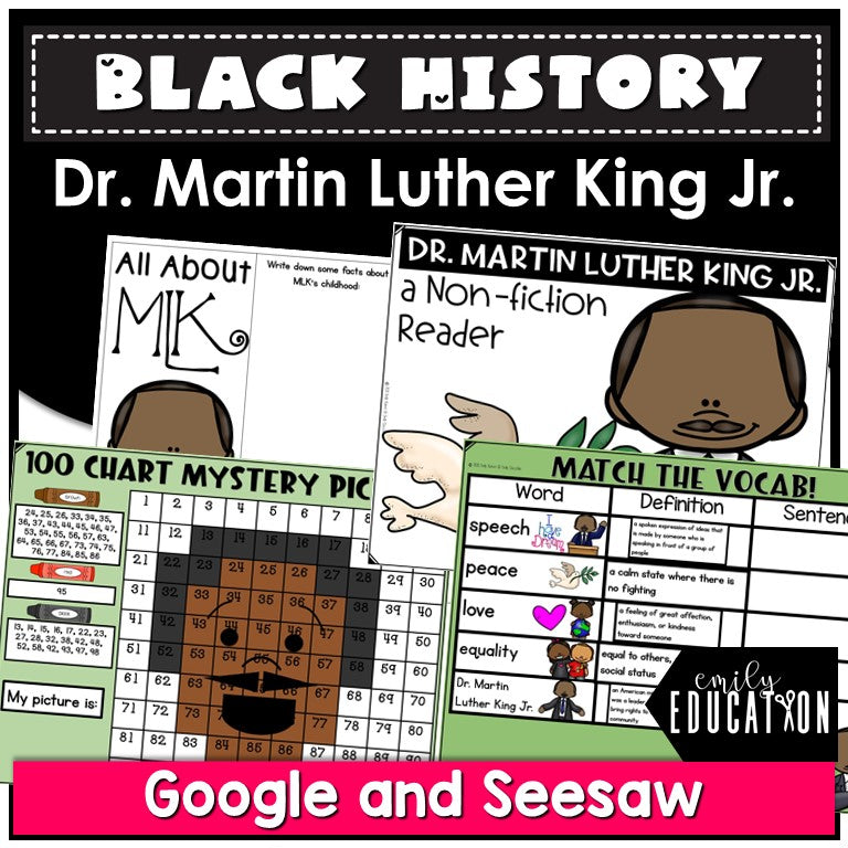 Martin Luther King Jr. Craft Activities | Digital and Print | Google and Seesaw