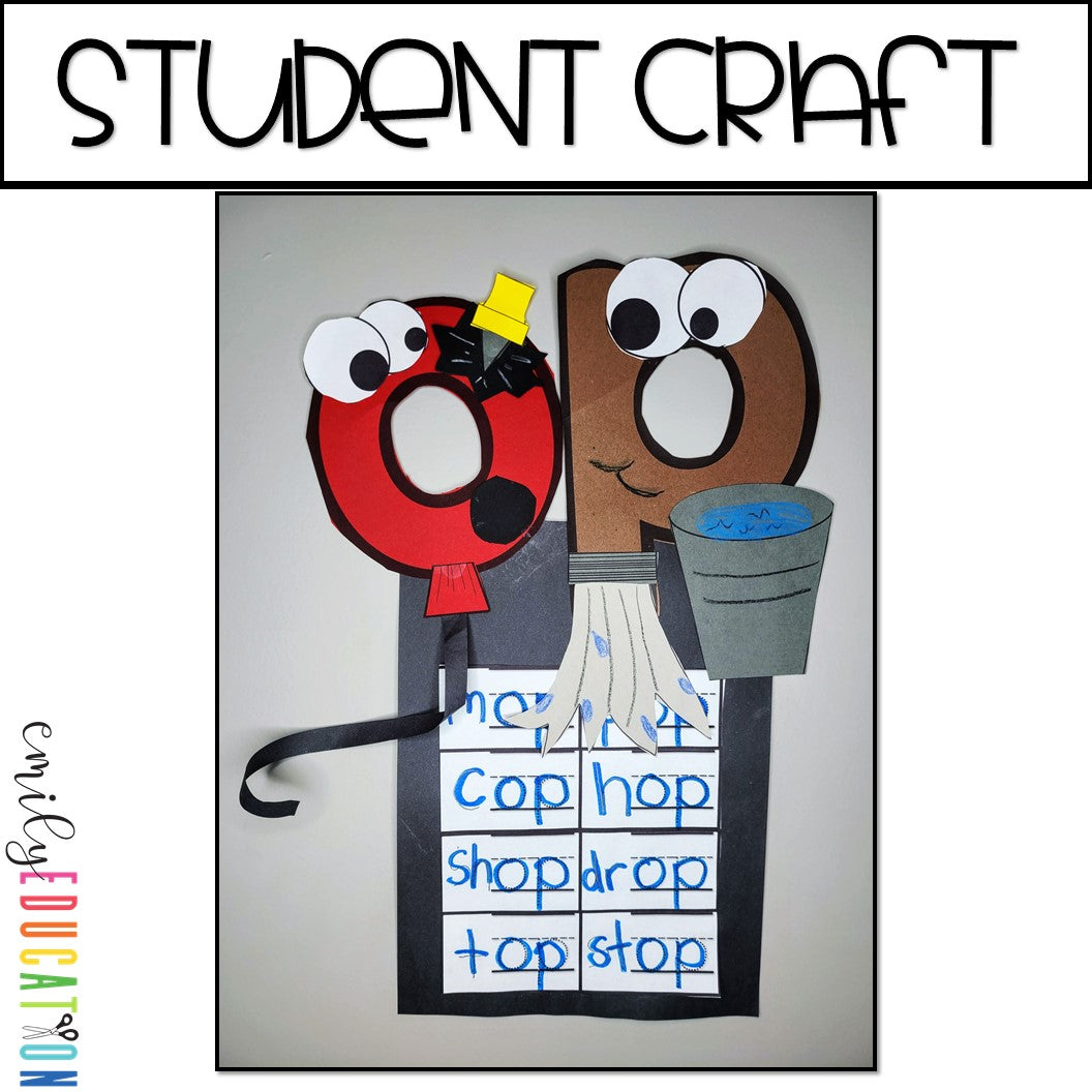 op Word Family Anchor Chart and Craft Activity