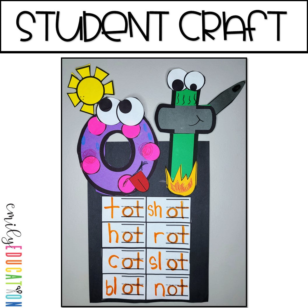 ot Word Family Anchor Chart and Craft Activity