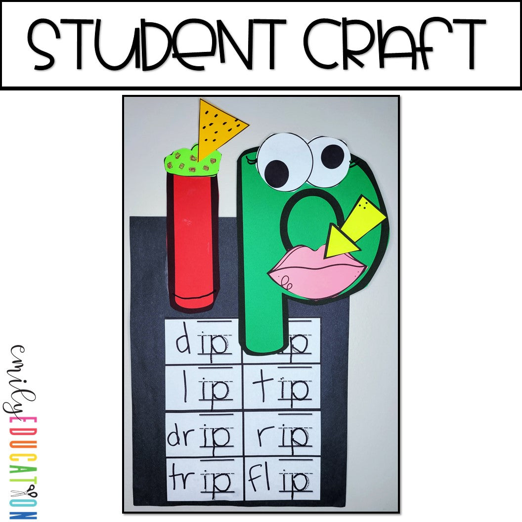 ip Word Family Anchor Chart and Craft Activity