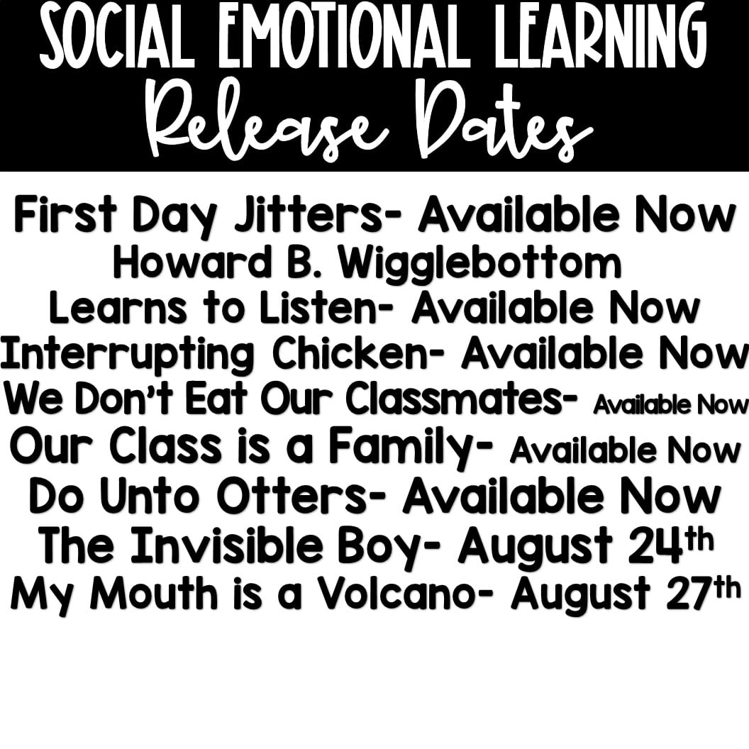 Social Emotional Learning Book Studies BUNDLE