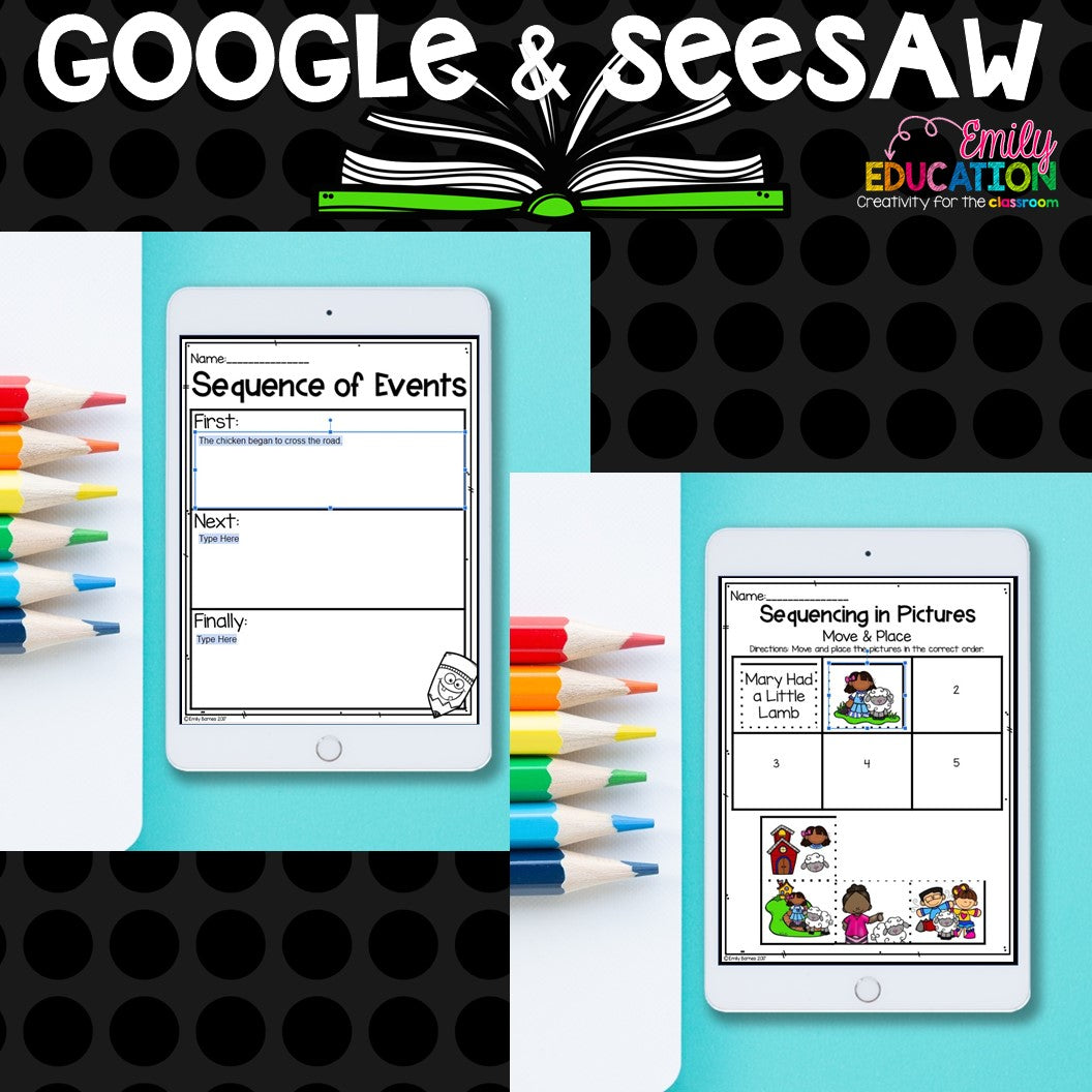 Sequence of Events Activities Google and Seesaw Included