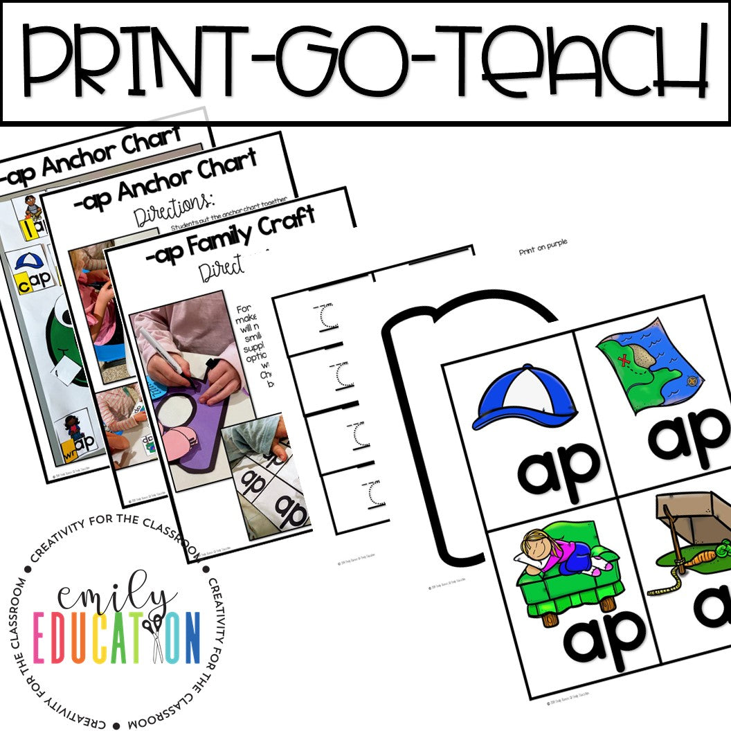 ap Word Family Anchor Chart and Craft Activity