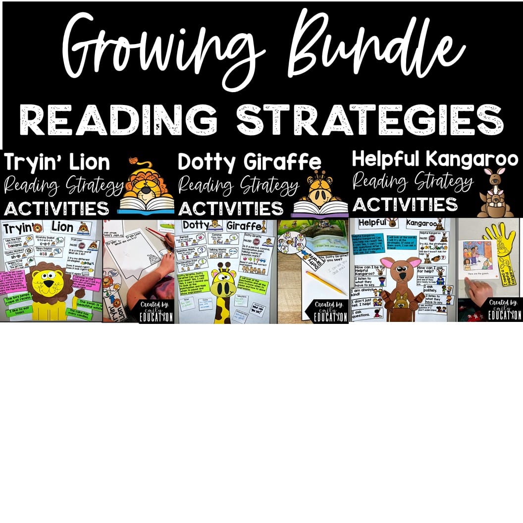 Reading Strategy Decoding Strategy Animals Activities GROWING BUNDLE