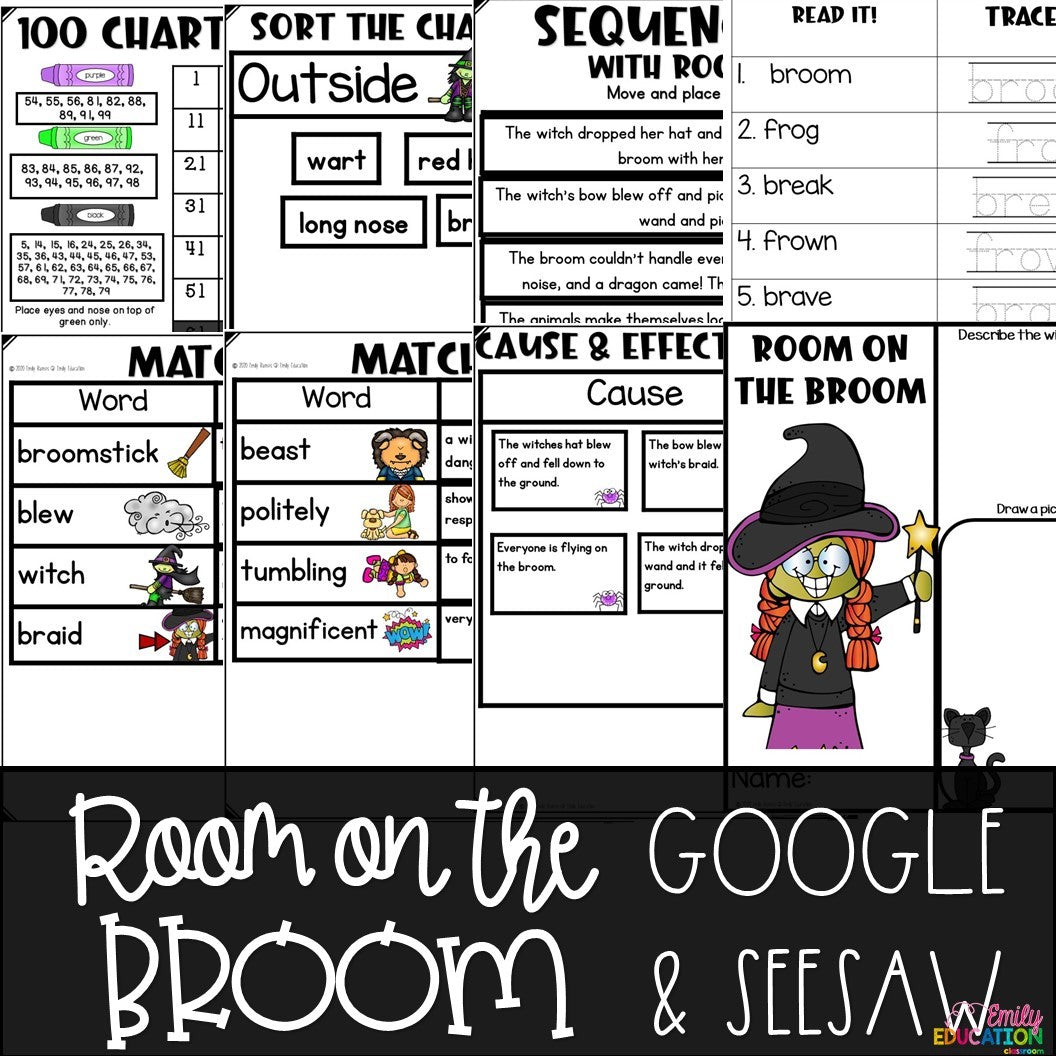 Room on the Broom- Includes Print and Digital Activities