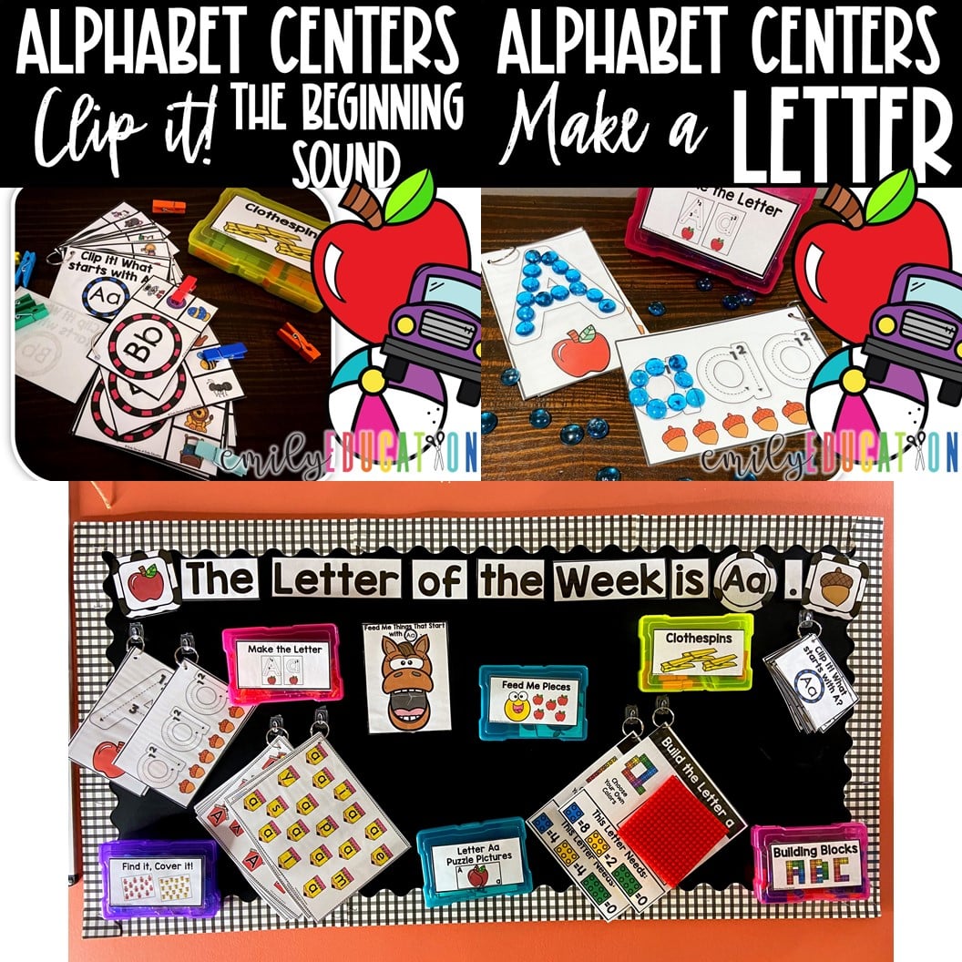 Alphabet Centers Bundle | Letter of the Week/Day Center Choice Board