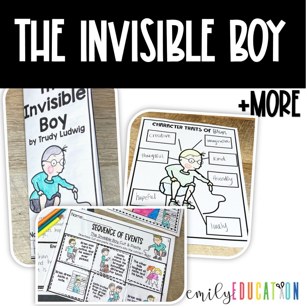 The Invisible Boy Activities Craft, Directed Drawing, Anchor Chart and more!