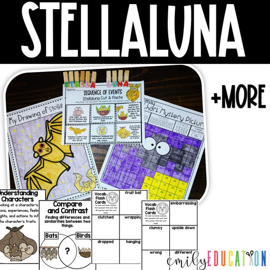 Stellaluna Activities, Craft, Anchor Chart, Directed Drawing and more!