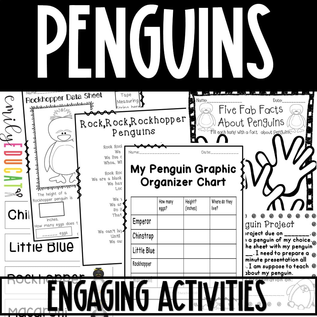 Penguins Nonfiction Activities | Penguin Unit | Penguin Crafts