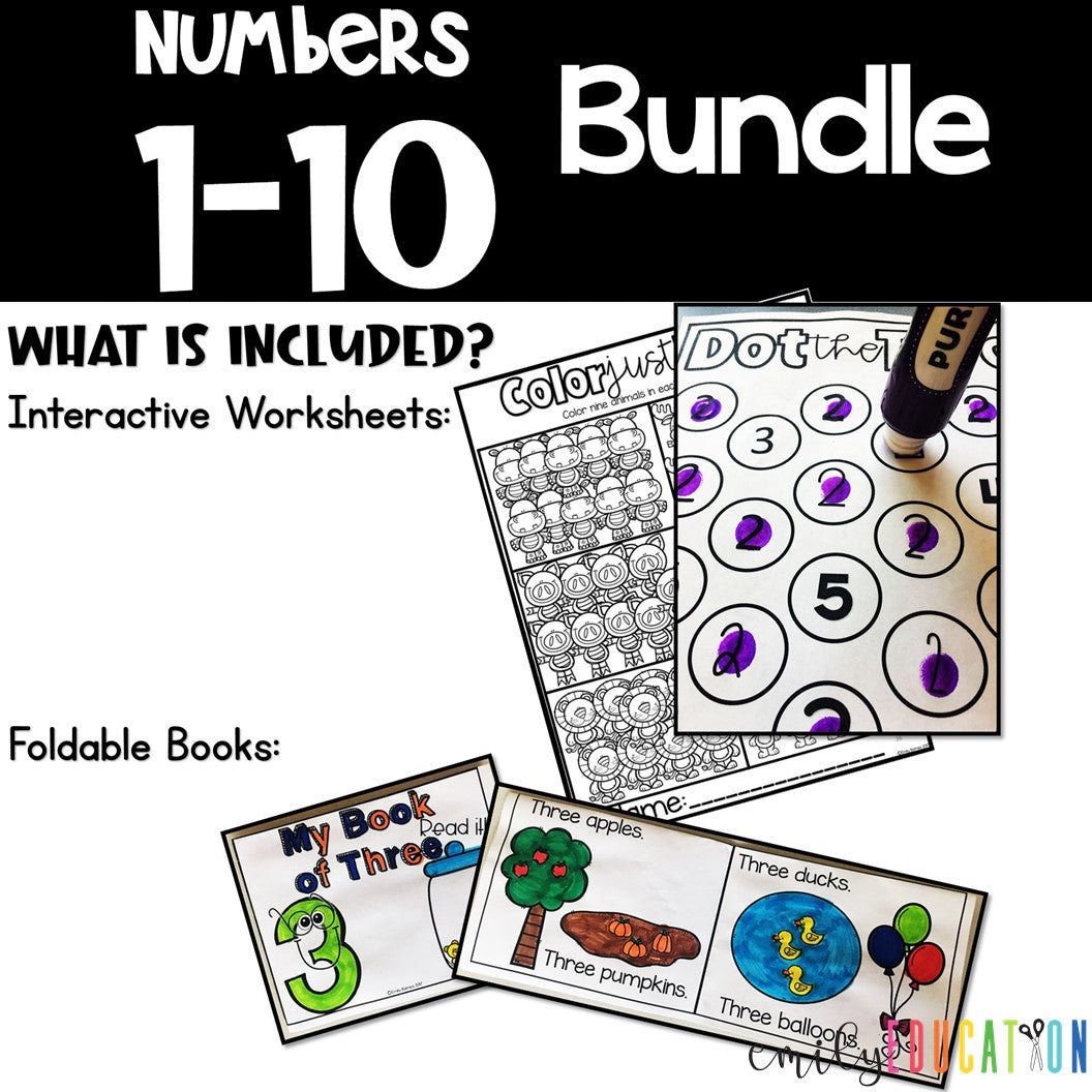 Numbers Sense Activities Number Writing Number Anchor Charts Recognition 1-10